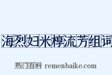 海烈妇米椁流芳组词是什么意思的图片